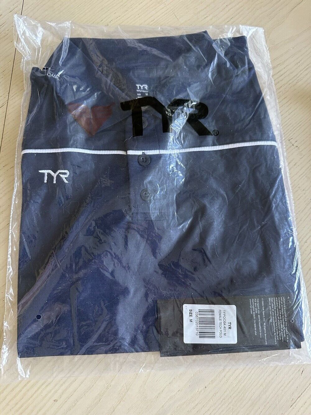 TYR Shirt Womens Tech Polo Navy Blue Size M